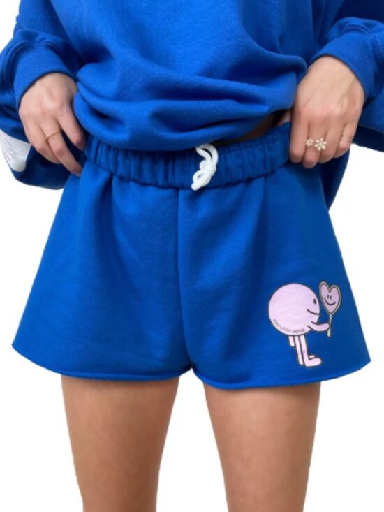 SIMMETRY Pants - SIMMETRY 'YOU LOOK GOOD.' Sweatshorts in Blue S